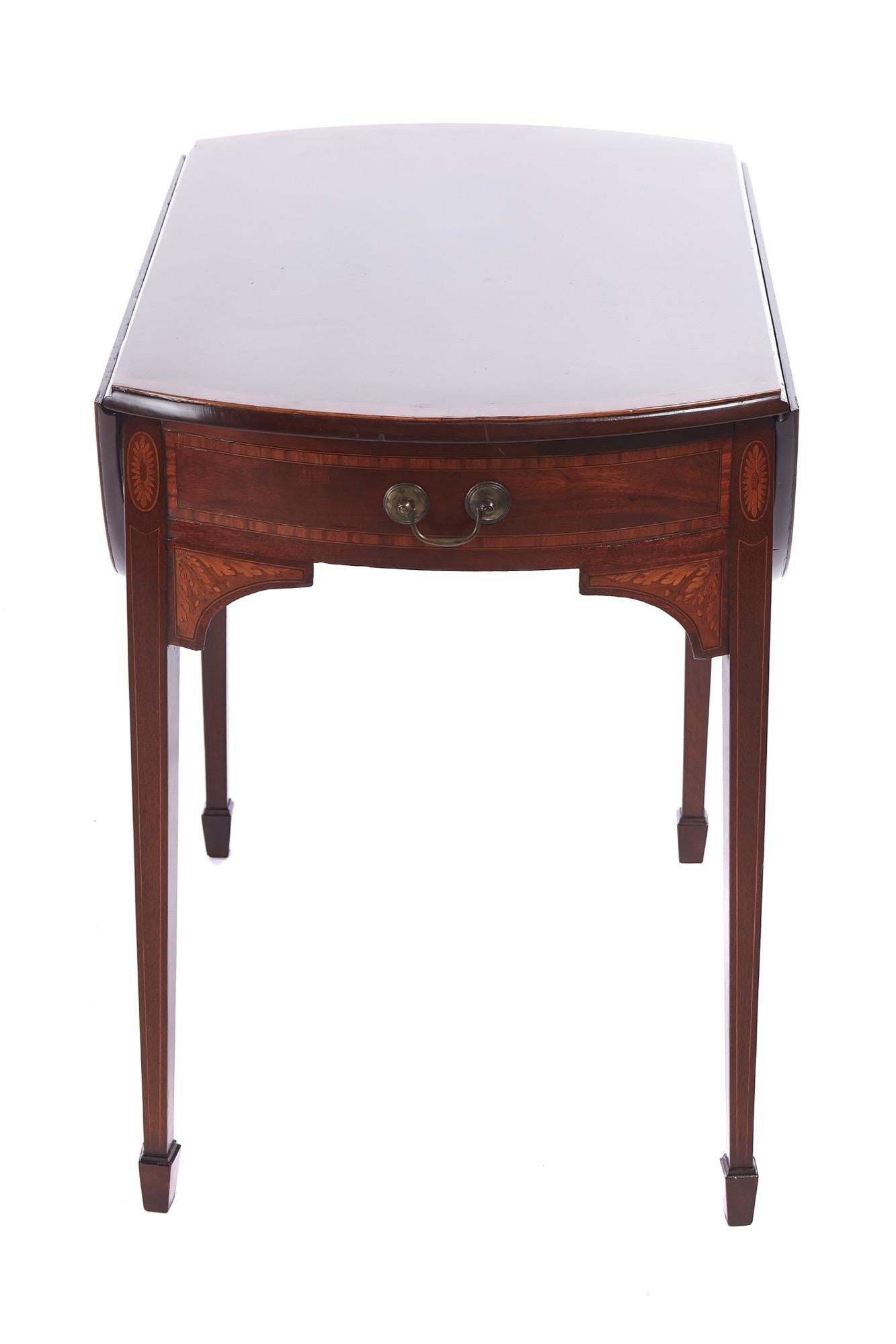 Quality Georgian Inlaid Mahogany Pembroke Table im Angebot 5