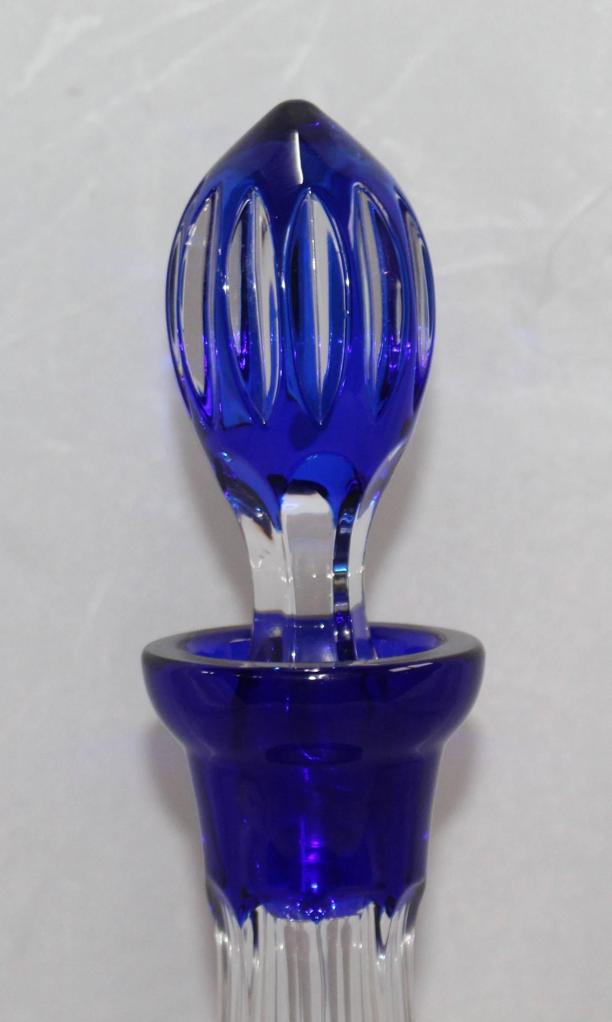 Origin mid-late 20th century, German
Composition blue overlay cut glass
Measures: Width 14 cm / 5 1/2 in
Height 39.5 cm / 15 1/2 in
Condition: Very good condition. No chips, cracks or repairs.




Quality heavy cut glass blue overlay