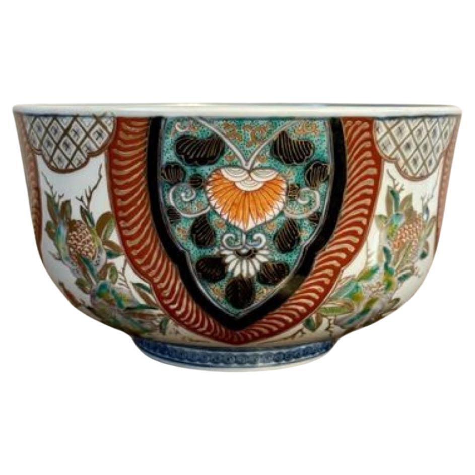 Quality large antique Japanese imari bowl  For Sale