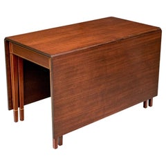 Quality  Mahogany Drop Leaf Dining Table By Brandt