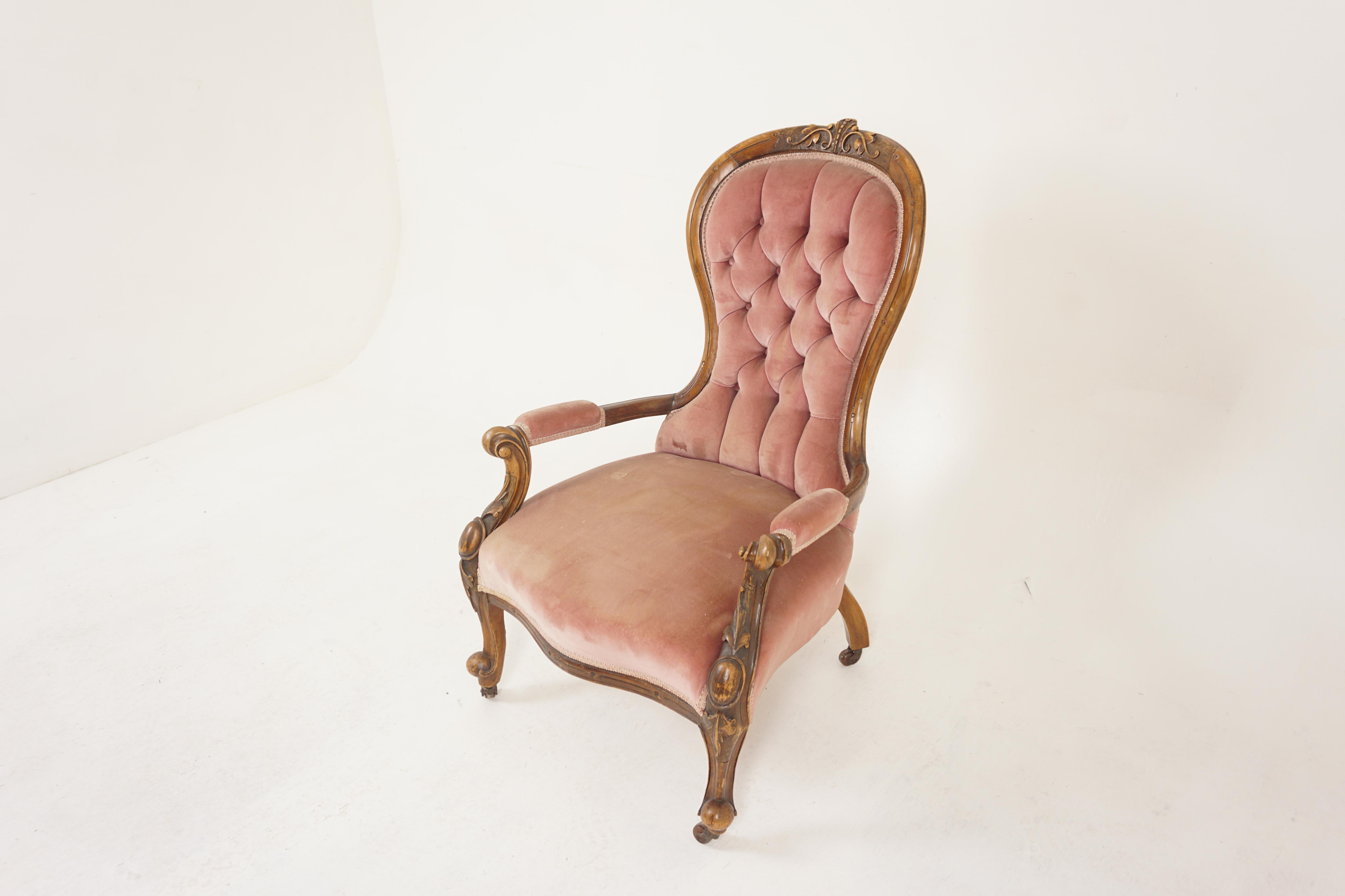 Quality Mid Victorian Carved Gentlemen's Arm Chair, Scotland 1870, H1151

Scotland 1870
Solid Walnut
Original Finish
Carved top rail
With spoon back and button upholstered panels
With curved and partially upholstered scrolled arms with acanthus
