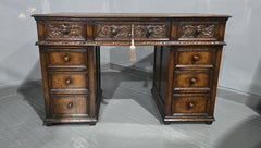Quality Oak Pedestal Desk