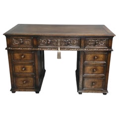 Quality Oak Pedestal Desk