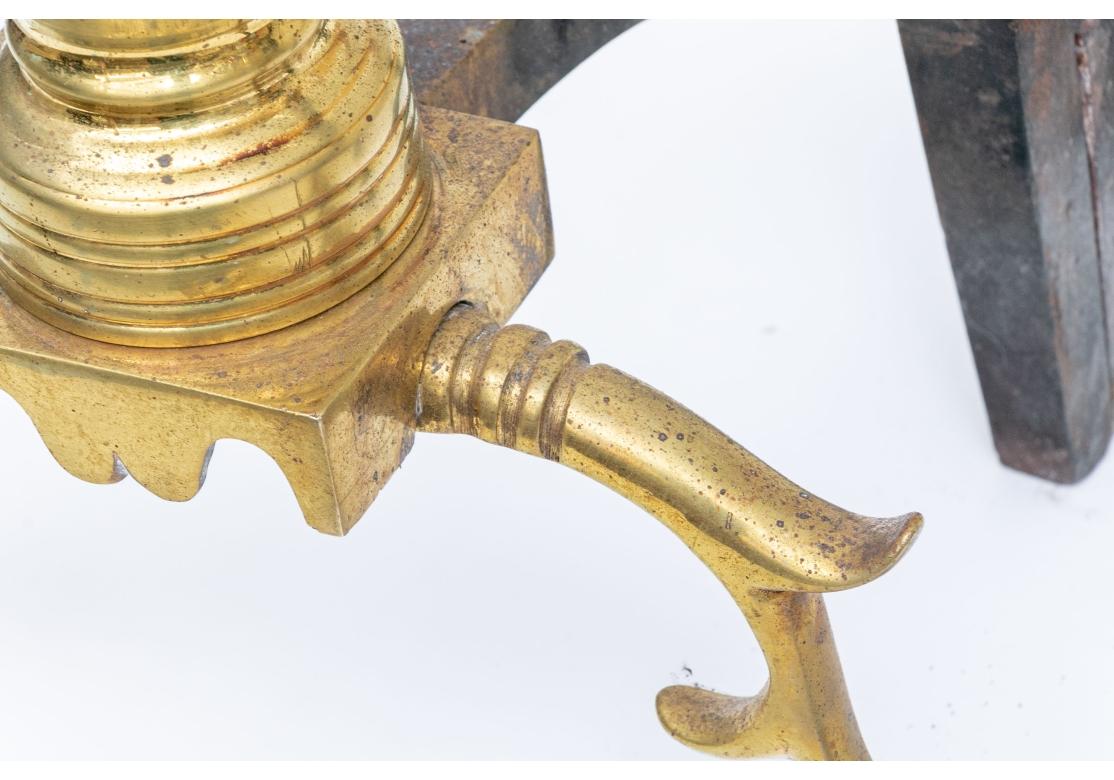 Paire de boulets de canon en laiton antique de qualité en vente 4