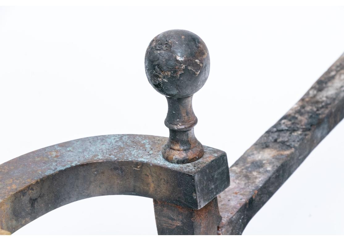 Paire de boulets de canon en laiton antique de qualité en vente 1