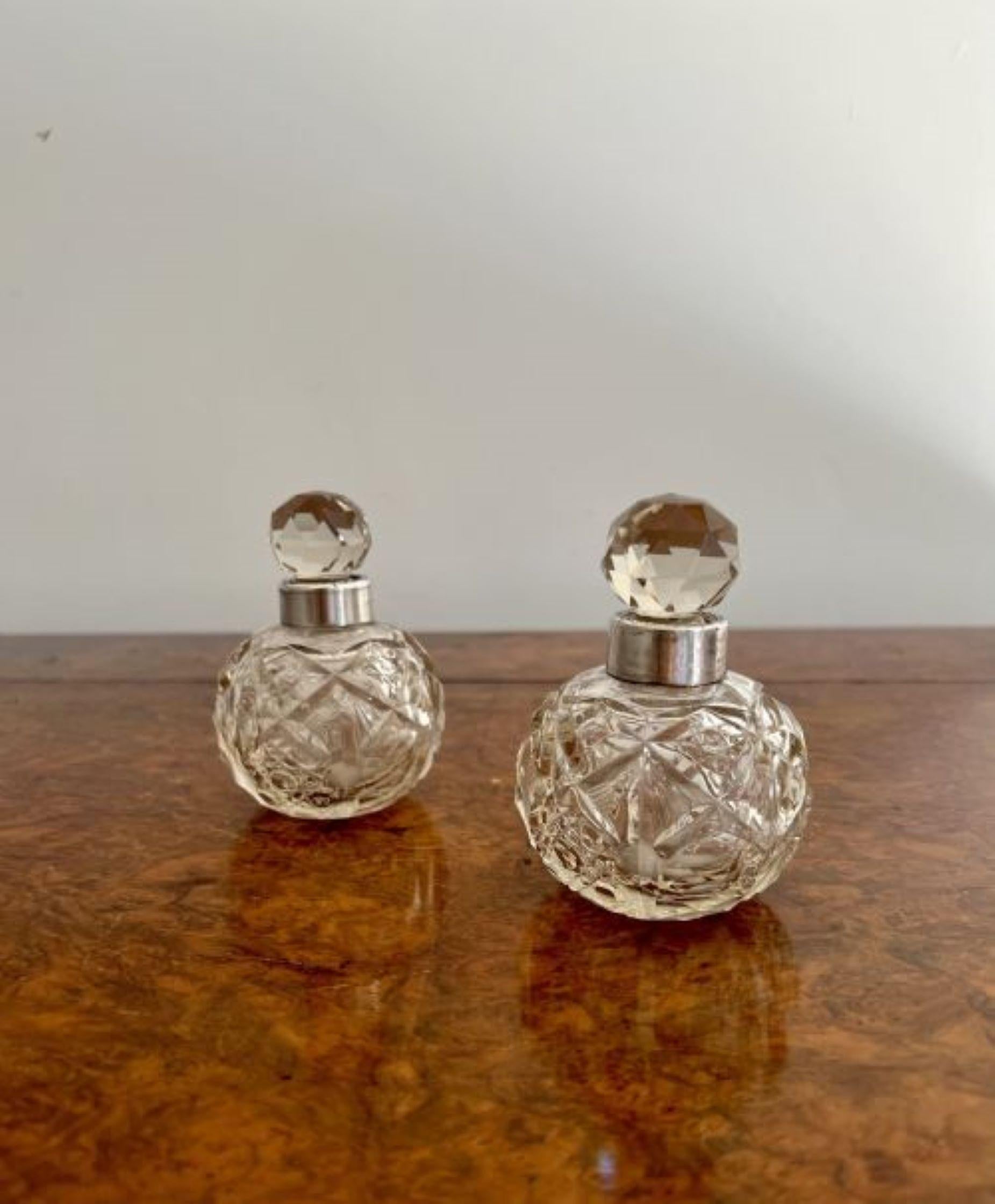 antique cut glass perfume bottles