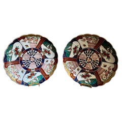 Quality pair of antique Japanese imari chargers
