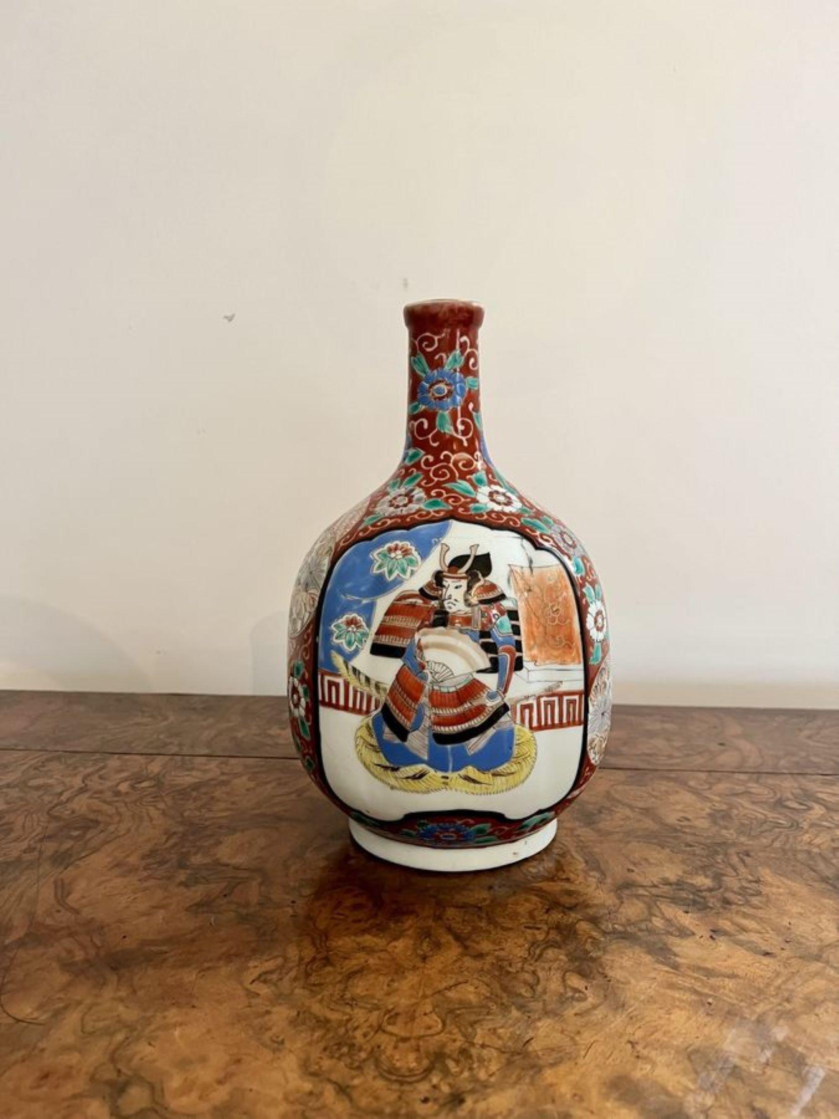 20th Century Quality pair of antique Japanese imari shaped vases  For Sale