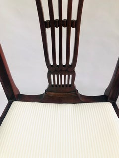 Quality Pair of Antique Mahogany Carved Side / Desk Chairs