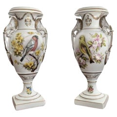Quality pair of antique porcelain vases