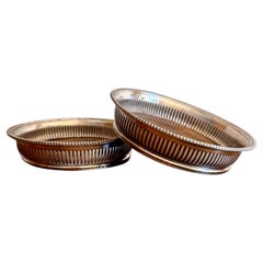 Quality pair of antique Victorian wine coasters