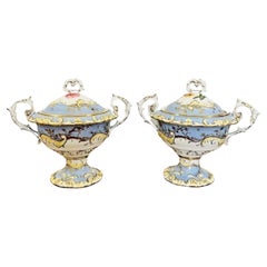 Quality Pair of Chamberlains Worcester sauce tureens and covers