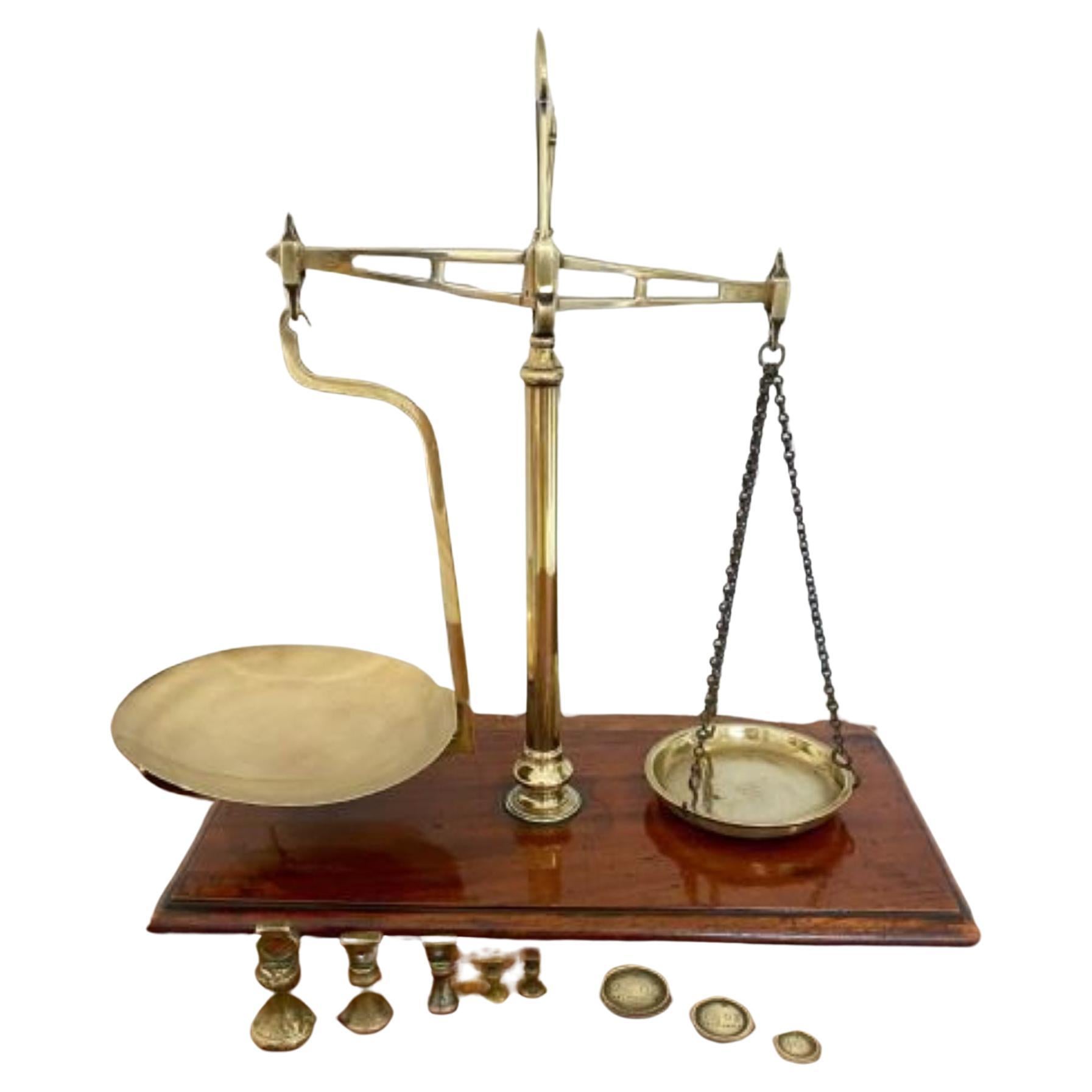 Quality pair of early Victorian 19th century shop scales