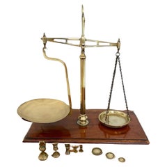 Used Quality pair of early Victorian 19th century shop scales