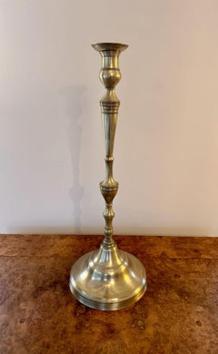 Quality pair of large antique Victorian brass candlesticks