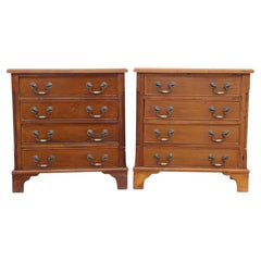 Quality Pair of Vintage Walnut Bedside Tables / Chests