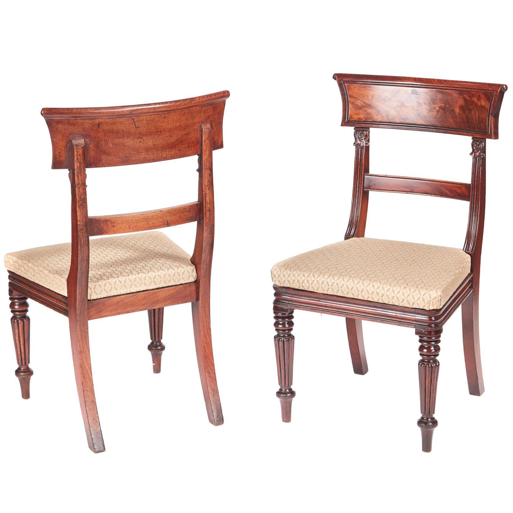 Quality Pair of William IV Mahogany Side / Desk Chairs