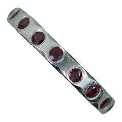 Quality Platinum and Ruby Full Eternity Stack Ring