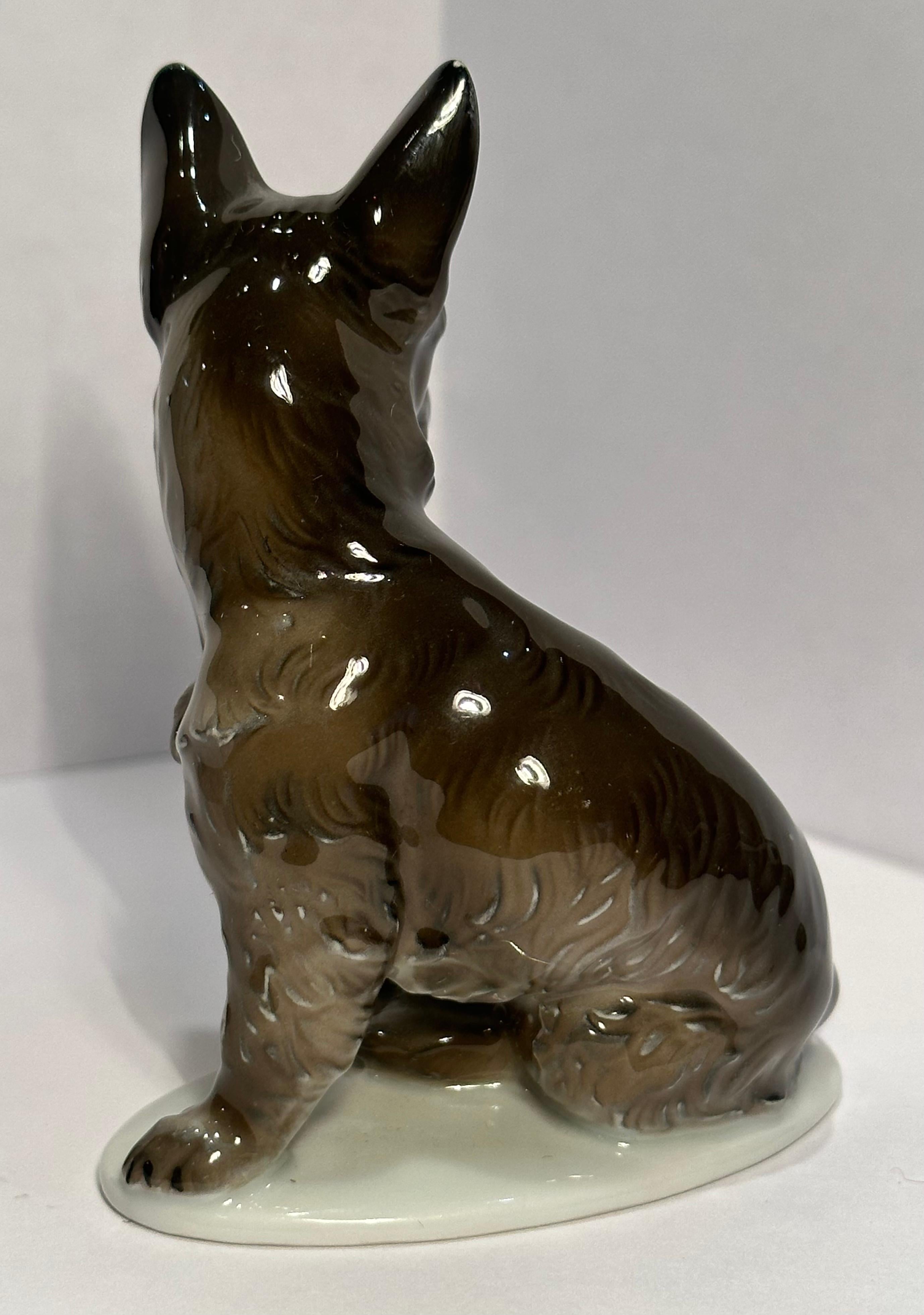 Quality Rare Rosenthal Bavaria German Shepherd Porcelain Dog Figurine Circa 1929 For Sale 1