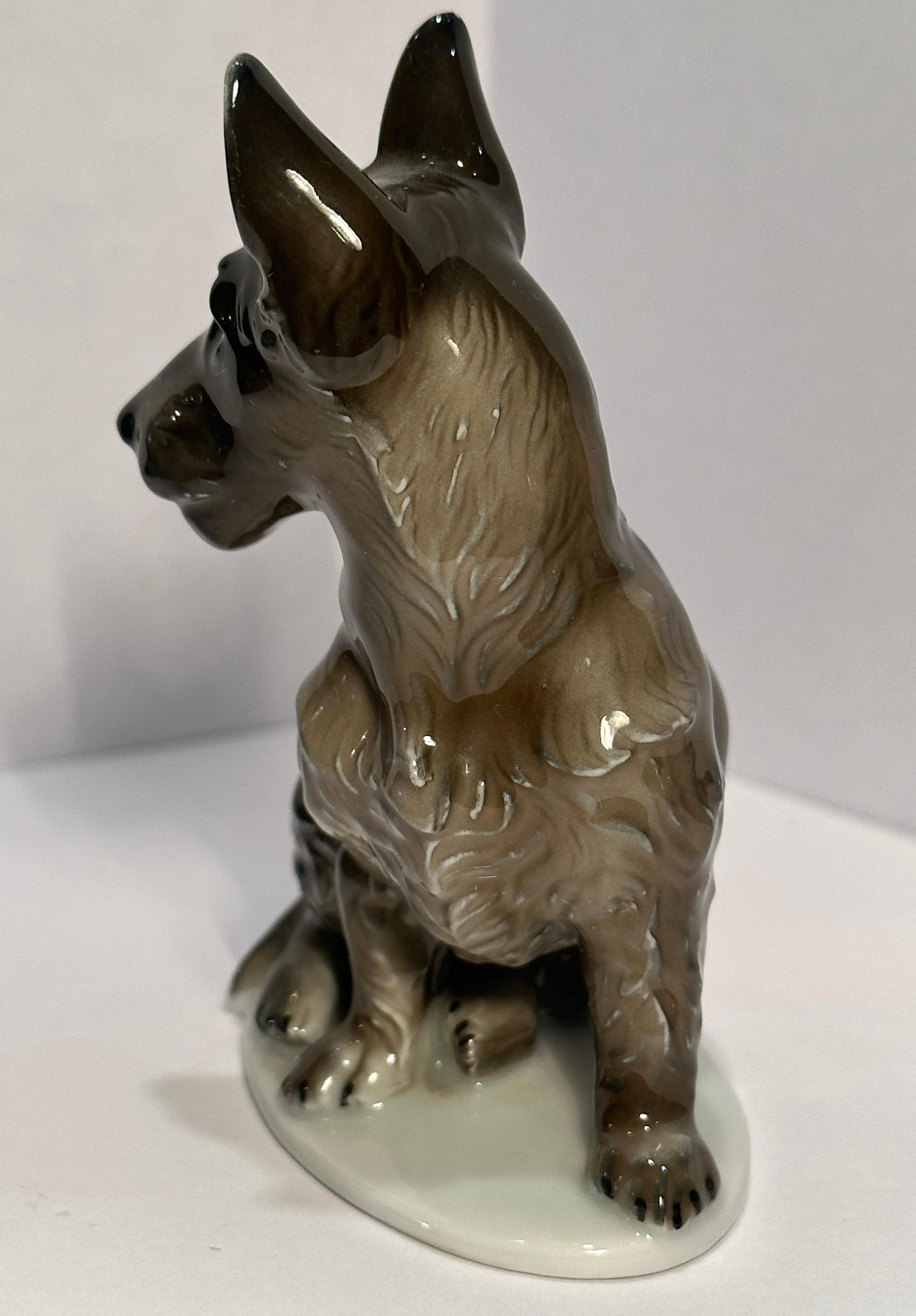 Quality Rare Rosenthal Bavaria German Shepherd Porcelain Dog Figurine Circa 1929 For Sale 2