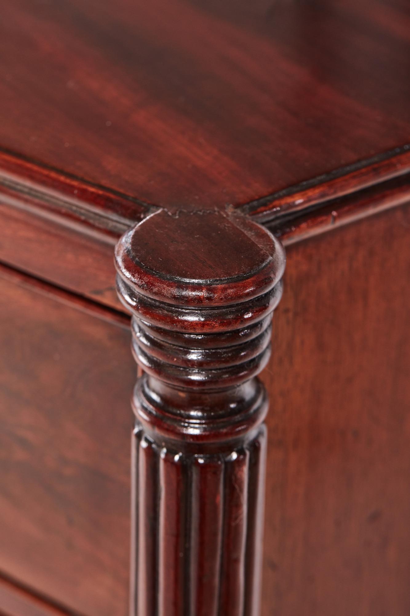 mahogany bow fronted chest of drawers