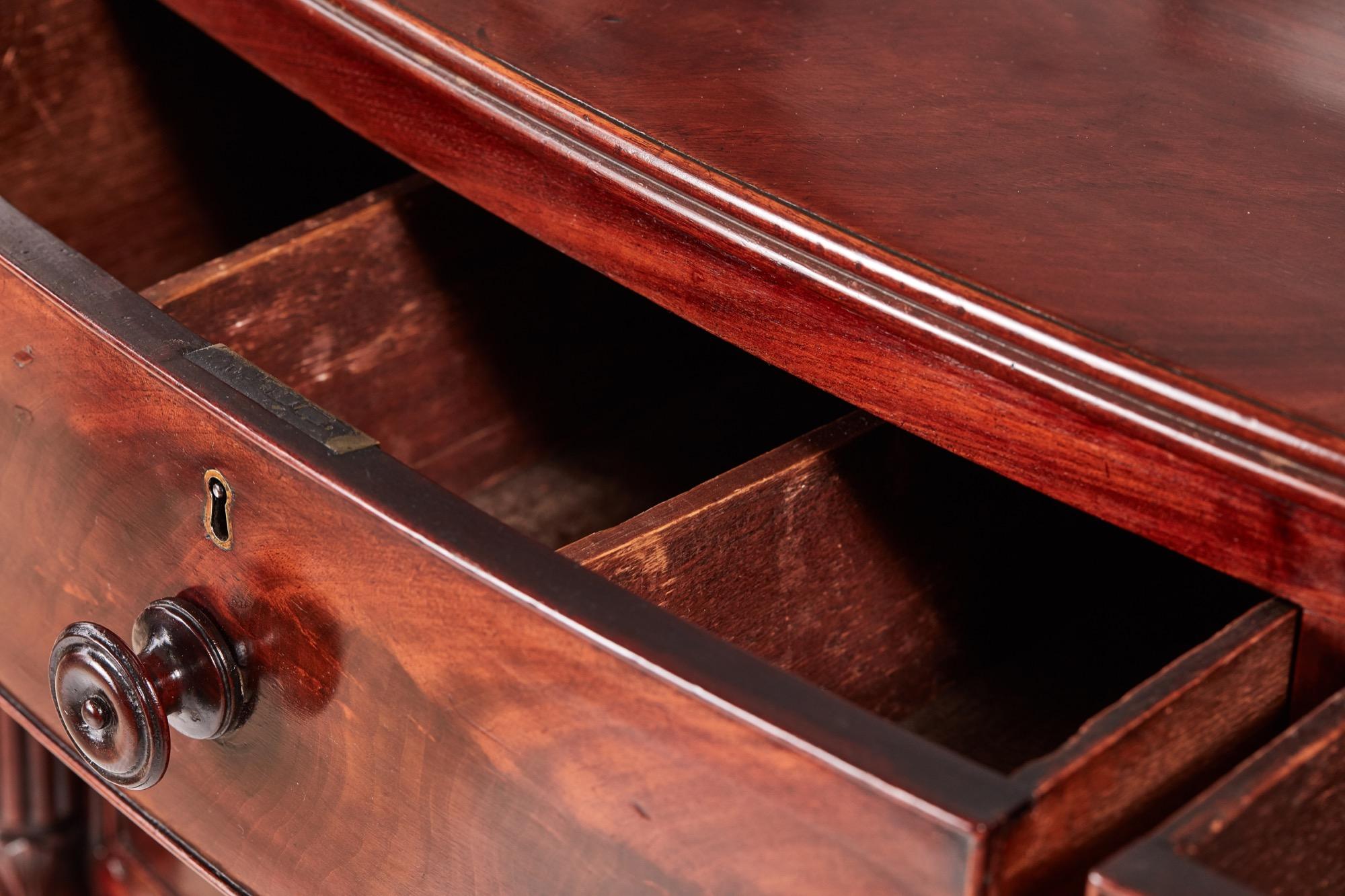 European Quality Regency Mahogany Bow Front Chest of Drawers