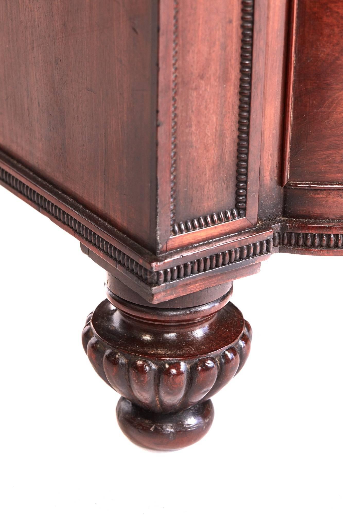 Quality Regency Mahogany D Shaped Front Chest of Drawers 4