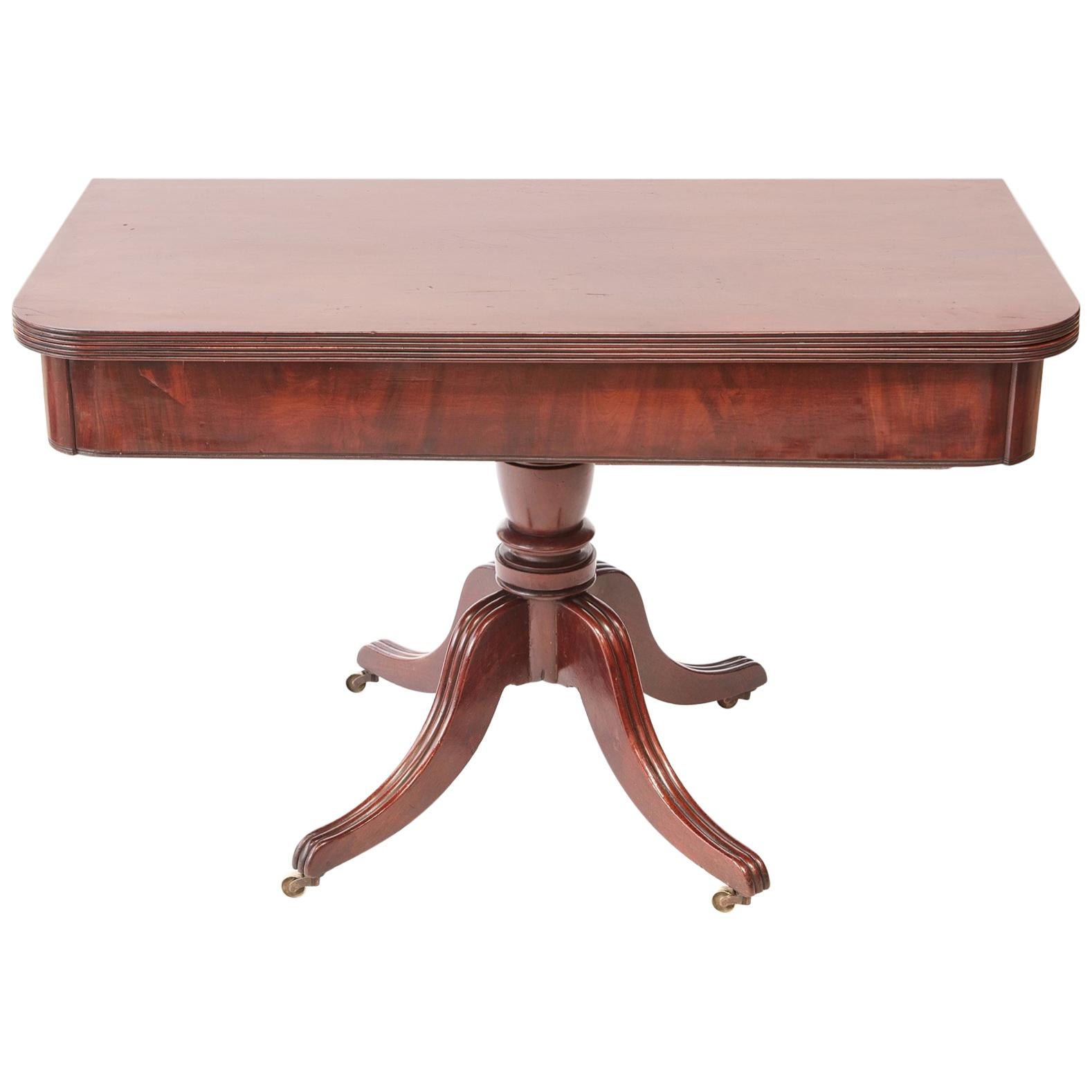 Quality Regency Mahogany Tea / Dining Table For Sale