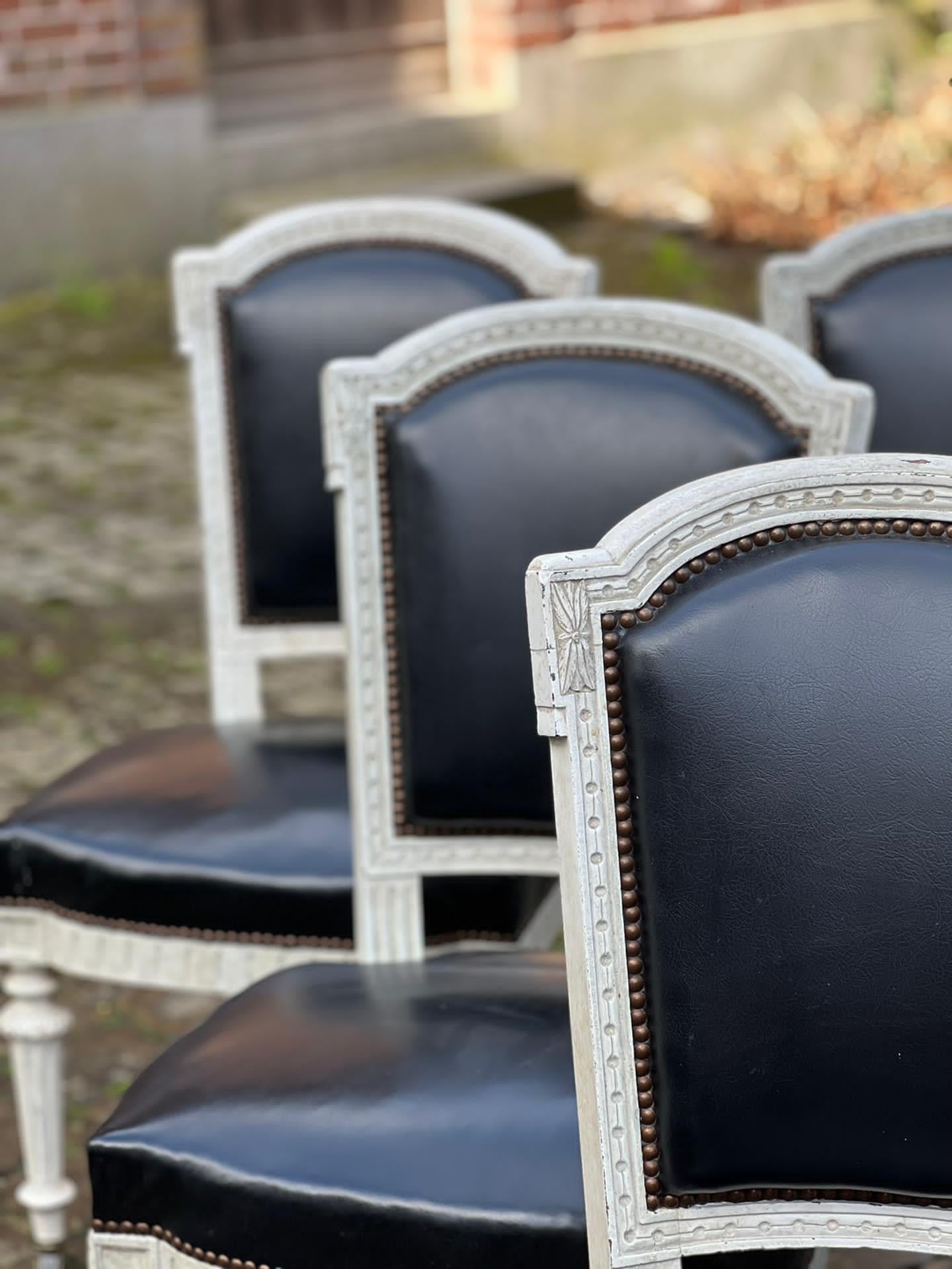 Quality Set 6 French Dining Chairs For Sale 8