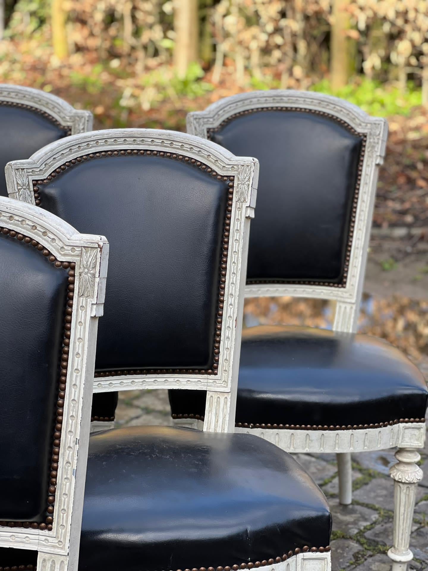 Quality Set 6 French Dining Chairs For Sale 9