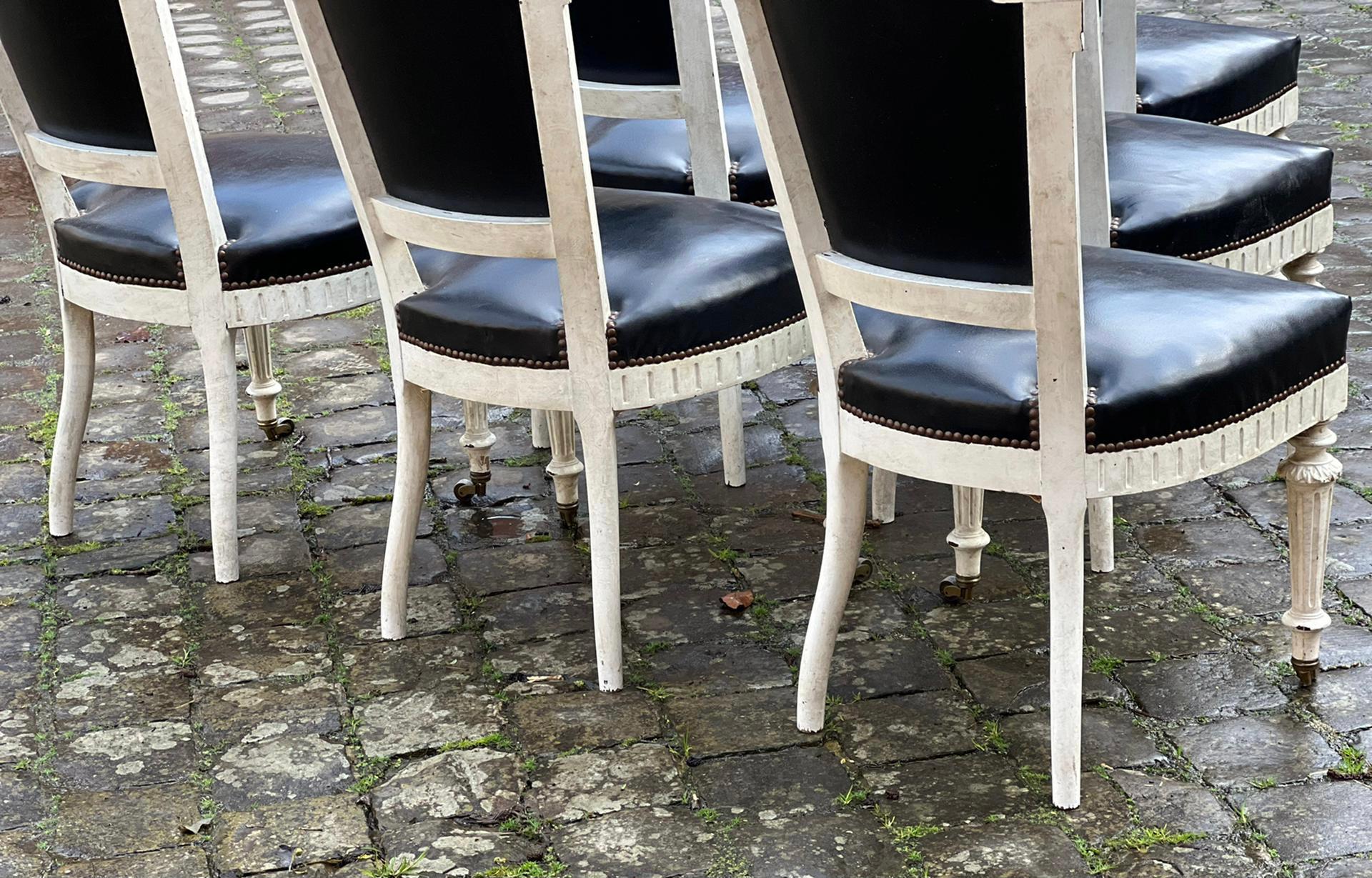 Quality Set 6 French Dining Chairs For Sale 11