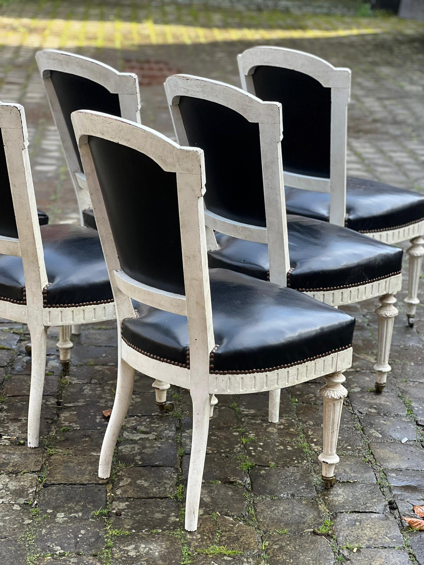 Quality Set 6 French Dining Chairs For Sale 12