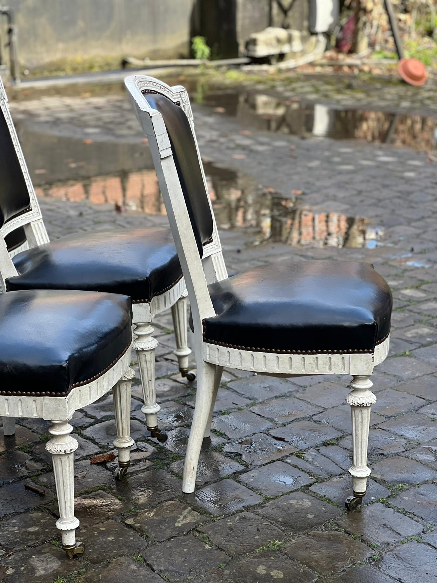 Début du 20ème siècle Ensemble de qualité 6 chaises de salle à manger françaises en vente