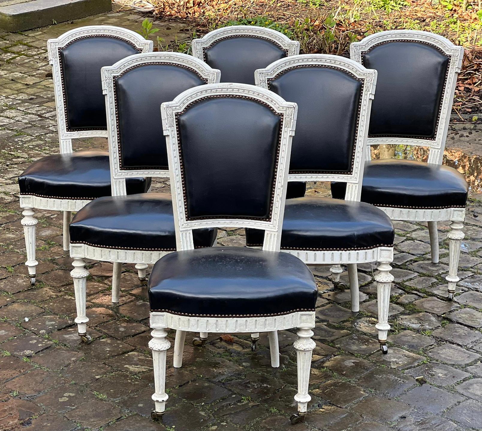 Quality Set 6 French Dining Chairs For Sale 1