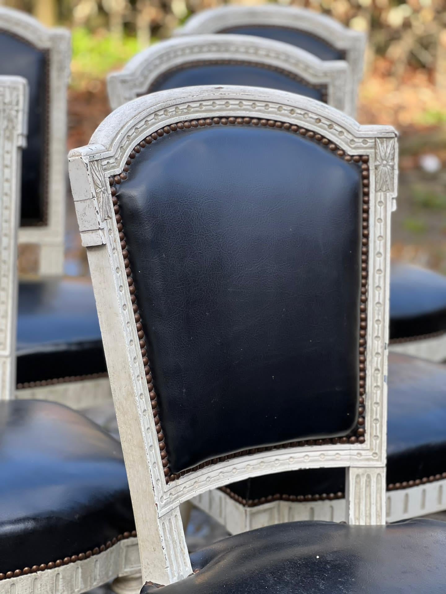 Quality Set 6 French Dining Chairs For Sale 2