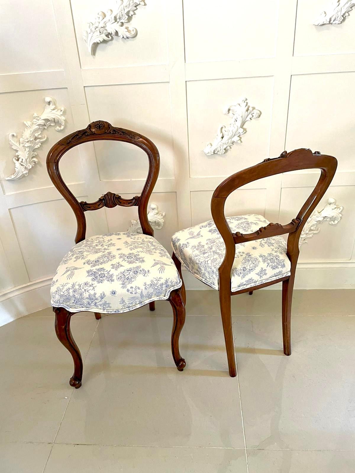 Quality Set of Four Antique Victorian Walnut Dining Chairs  5