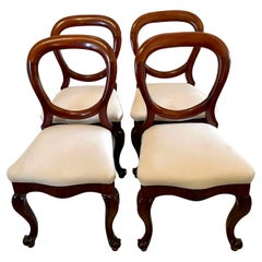 Quality Set of Four Antique Victorian Mahogany Dining Chairs