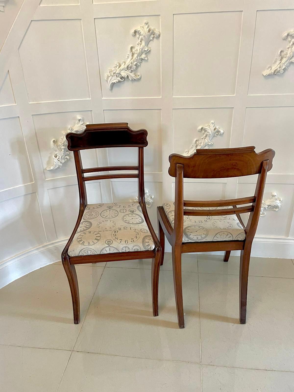 Quality Set of Four Regency Antique Mahogany Dining Chairs In Good Condition For Sale In Suffolk, GB