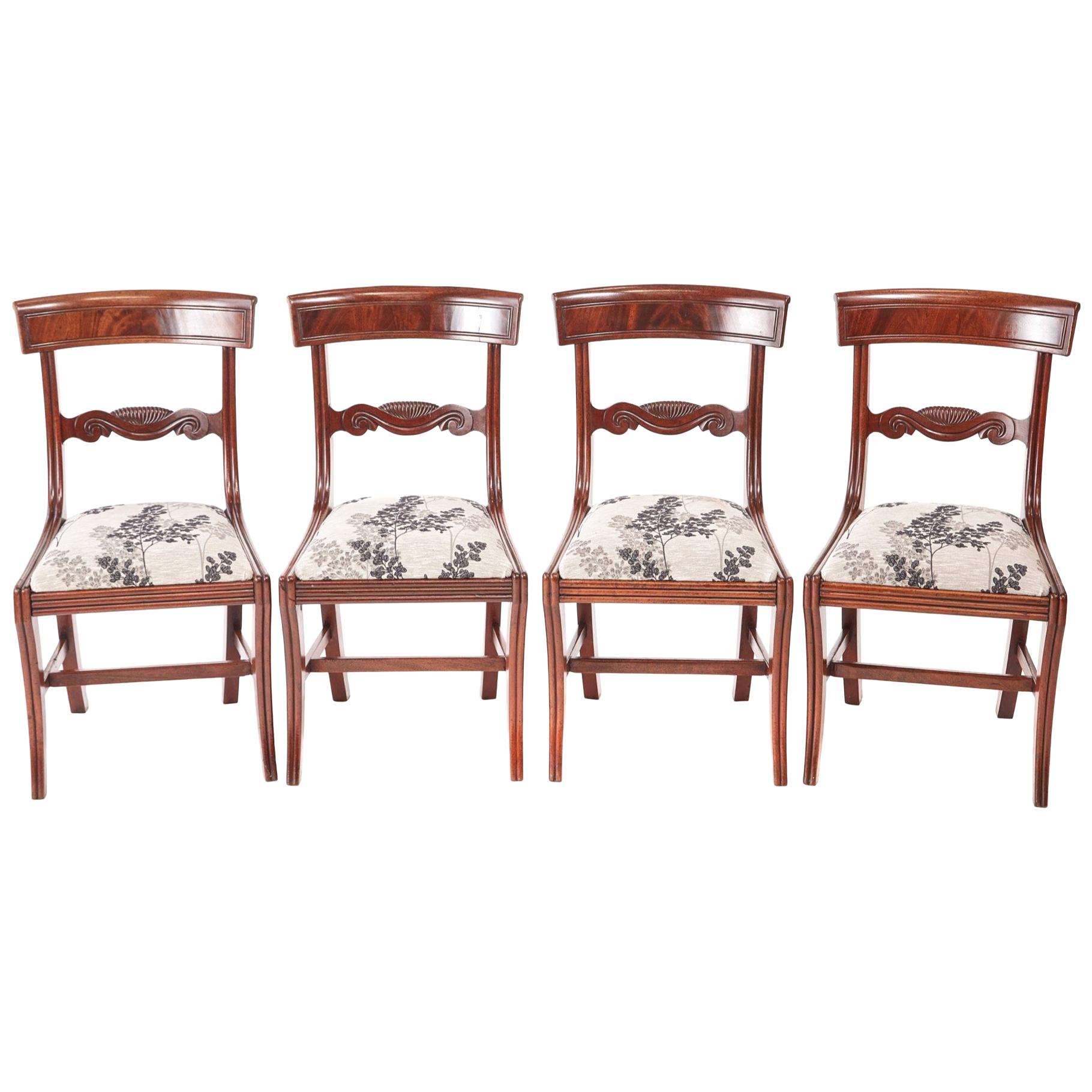 Quality Set of Four Regency Mahogany Dining Chairs