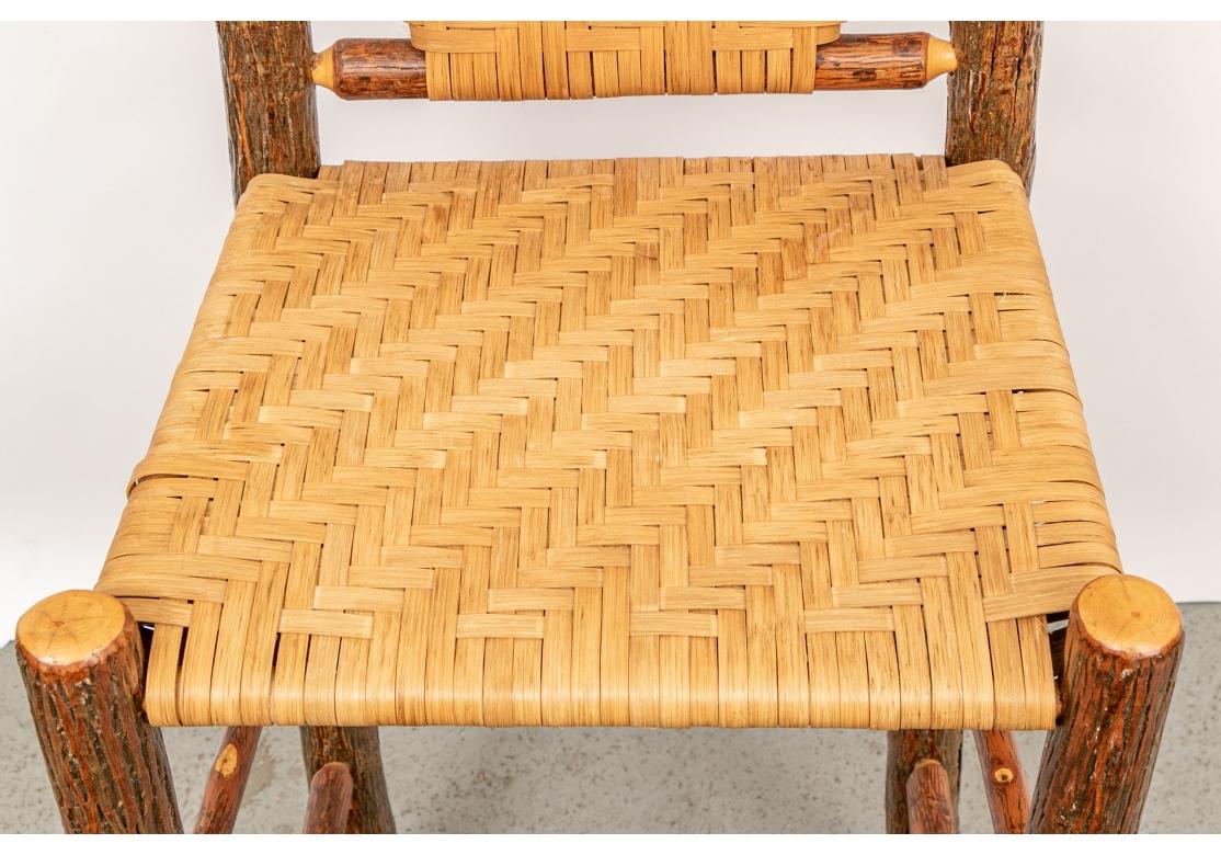 Quality Set Of Six Adirondack Style Tree Limb Stools For Sale 1