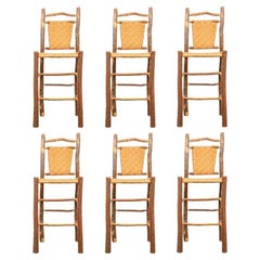 Quality Set Of Six Adirondack Style Tree Limb Stools (Ensemble de six tabourets en forme de branches d'arbre de style Adirondack)