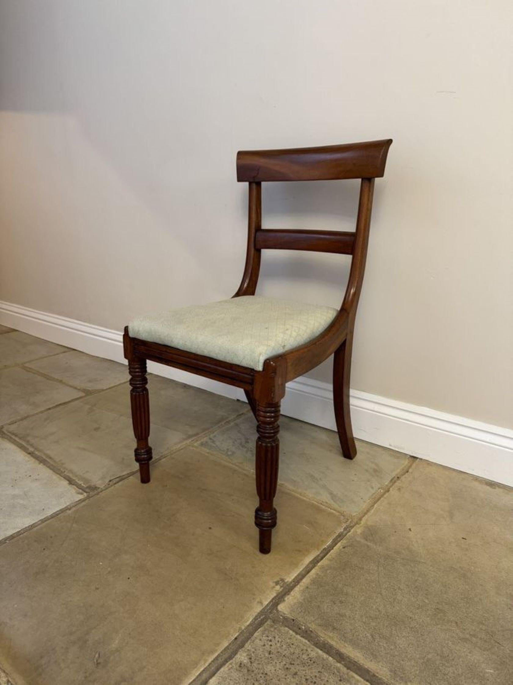 Quality set of six antique Regency mahogany dining chairs  For Sale 1