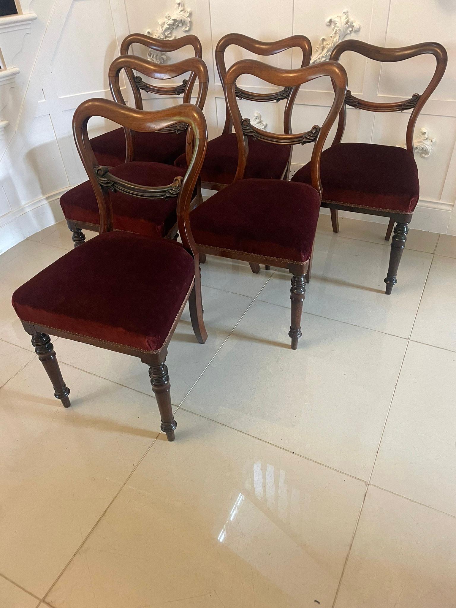 Quality Set of Six Antique Victorian Rosewood Dining Chairs For Sale 5