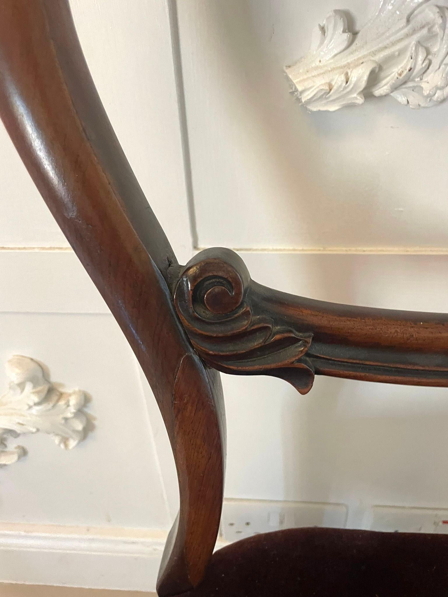 19th Century Quality Set of Six Antique Victorian Rosewood Dining Chairs For Sale
