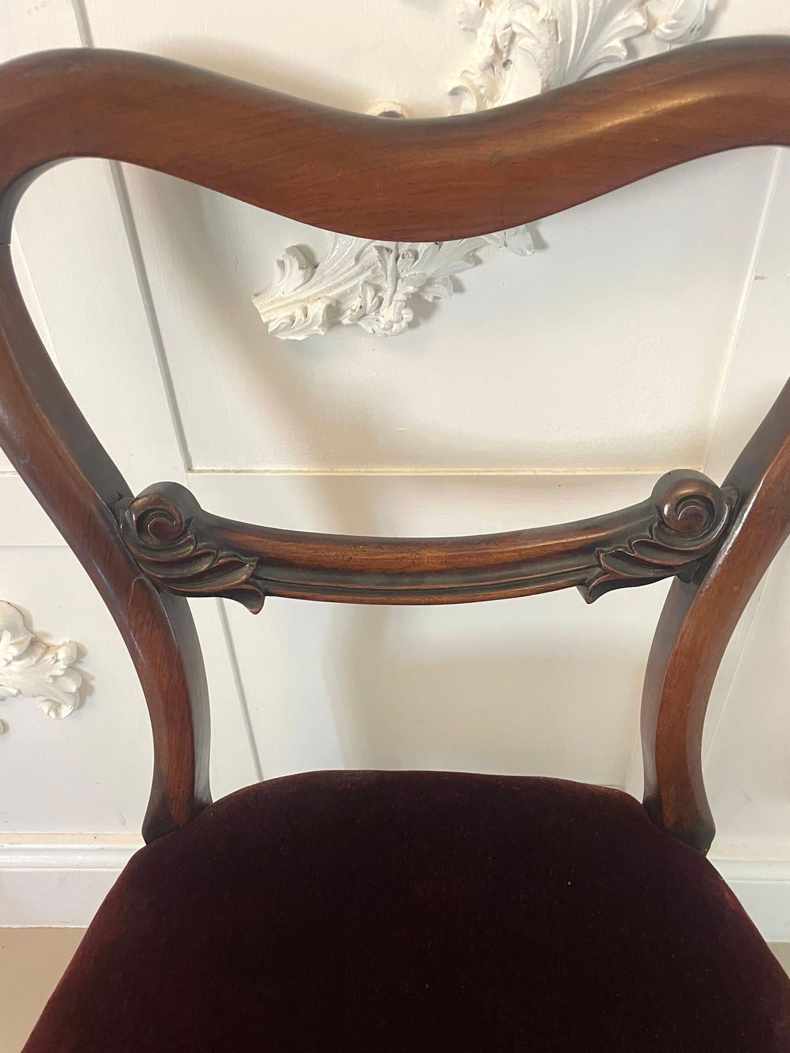 Quality Set of Six Antique Victorian Rosewood Dining Chairs For Sale 2