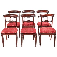 Quality Set of Six Antique William IV Rosewood Dining Chairs