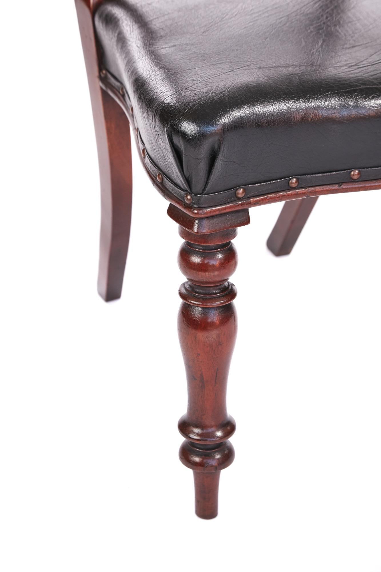 19th Century Quality Set of Six Victorian Mahogany Balloon Back Chairs