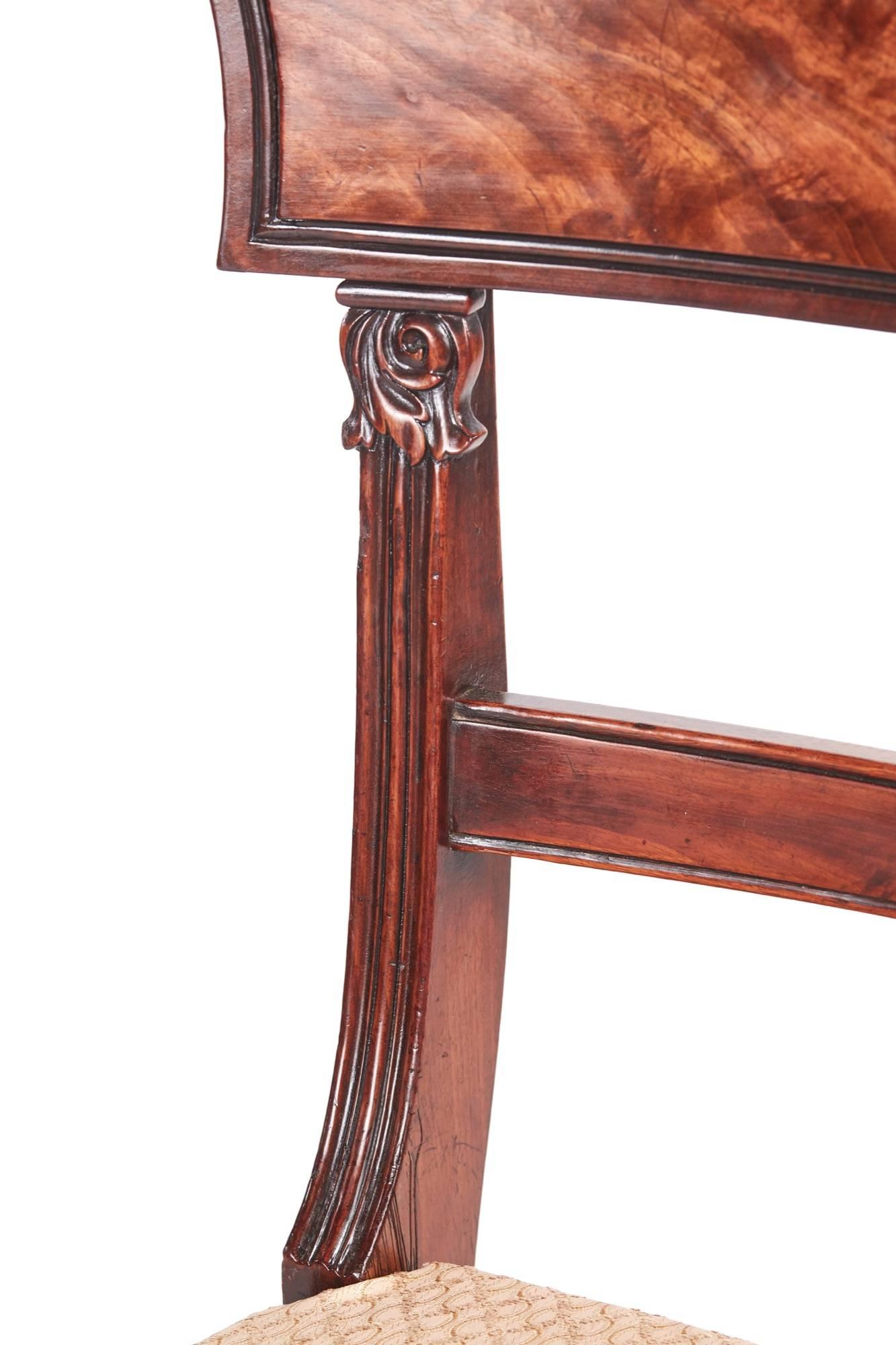 Quality Set of Six William IV Mahogany Dining Chairs 6