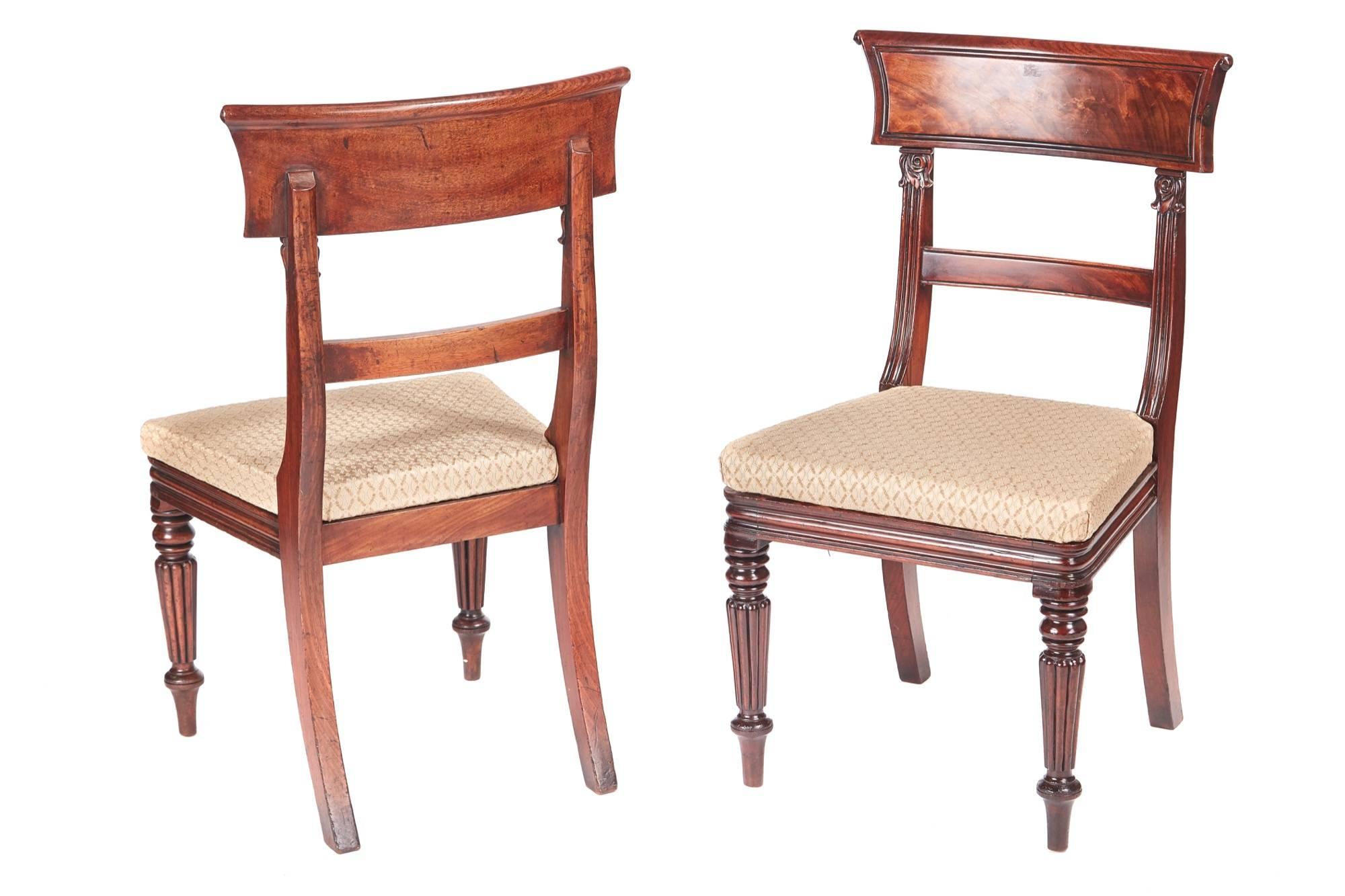 Quality Set of Six William IV Mahogany Dining Chairs 7