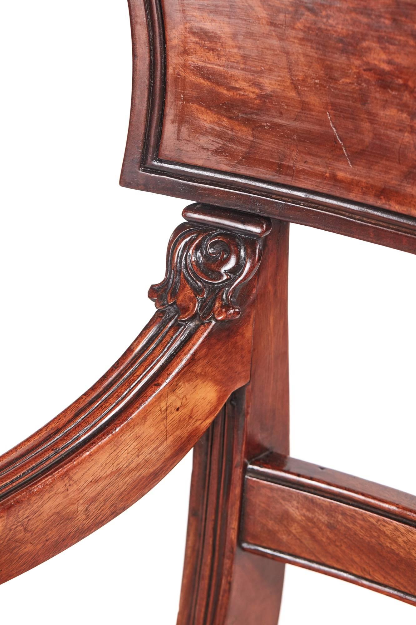 Quality Set of Six William IV Mahogany Dining Chairs 3